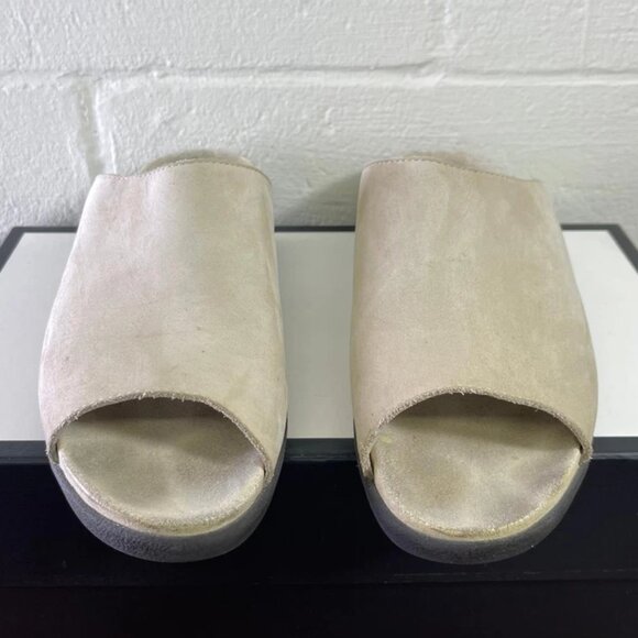 Mephisto Air Relax Sandals Slip On Beige Nubuck Leather Women's 41 EU/11 US - Picture 1 of 9